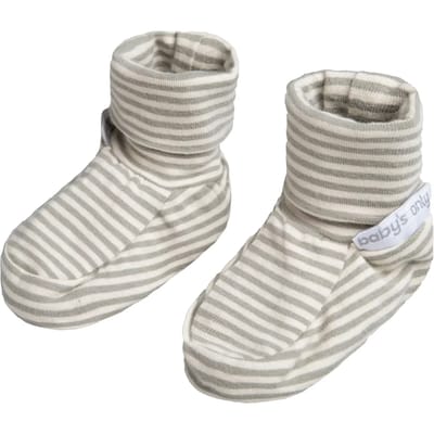 Baby's Only Slofjes Stripe - Baby Schoentjes - Baby Sokjes - Urban Green - 3-6 mnd - 100% ecologisch katoen - GOTS