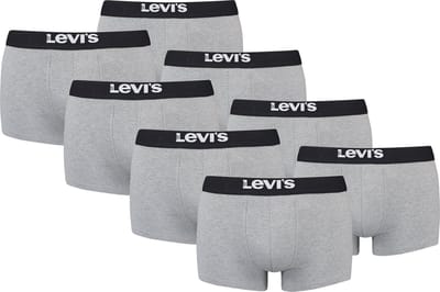 BOXERS 8-pack Levi's Solid Basic herenboxershorts, gemaakt van biologisch katoen