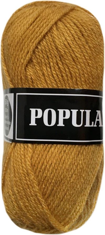 Beijer BV Populair acryl garen - oker (86) - pendikte 3,5 a 4mm - 10 bollen