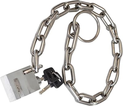 Fietsketting Slot - Ketting Beveiliging - Diefstal Voorkomen - Roestvrij Staal - 80 cm Lengte - Zwart