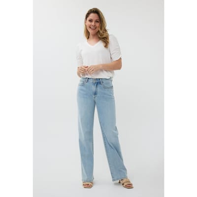 EsQualo T-shirt Puff Slve Modal Off White Größe: S | Blusen Outlet | Damen | Weiß