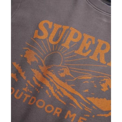 Superdry Retro Outdoor Relaxed Sweatshirt Dark Grey Grootte: Xxl