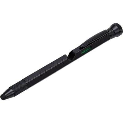 12-in-1 Multitool Pen Balpen Multi Tool Pen met LED-licht Schroevendraaiers Waterpas Liniaal Flesopener 2 Inktvullingen