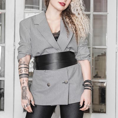 Brede Leren Riem Onder Borst Corset Riem Brede Corset Riem Dames Taille Cincher Mode Corset Riem Gothic Kleding Accessoires gray