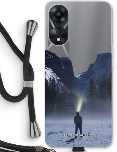 Case Company® - Hoesje met koord geschikt voor Oppo A78 5G hoesje met Koord - Wanderlust - Telefoonhoesje met Zwart Koord - Bescherming aan alle Kanten en Over de Schermrand
