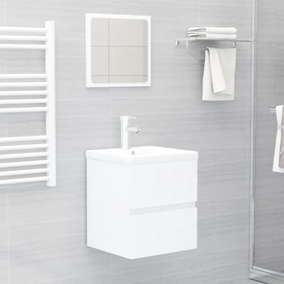 vidaXL - Wastafelkast - 41x38,5x45 - cm - bewerkt - hout - wit
