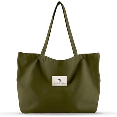 Stijlvolle jute tas met ritssluiting en binnenzak voor dames - Perfecte tote tas en boodschappentas met lange handvat