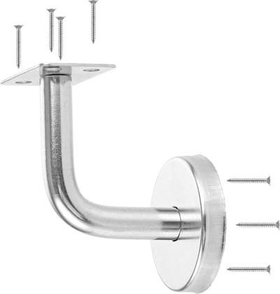 Leuninghouder RVS Set - Sterke en Veilige Bevestiging - Inclusief Schroeven en Pluggen - Duurzaam Roestvrij Staal - Voor Trapleuning Binnen en Buiten - Handrail Bracket Trapleuninghouder Beugel Set