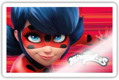 Miraculous Ladybug Logo Sticker maat S (10 x 10 cm)