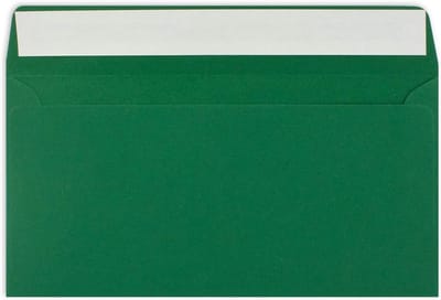 200x DIN Lange Enveloppen Donkergroen - 11x22 cm - Stevige Kwaliteit voor Uitnodigingen en Kaarten