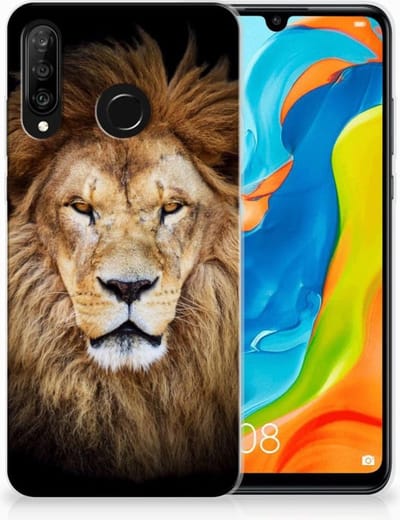 Huawei P30 Lite TPU Hoesje Leeuw