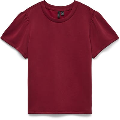 Vero Moda T-shirt Vmella Ss O-nck Top Jrs 10345983 Biking Red Dames Maat - M