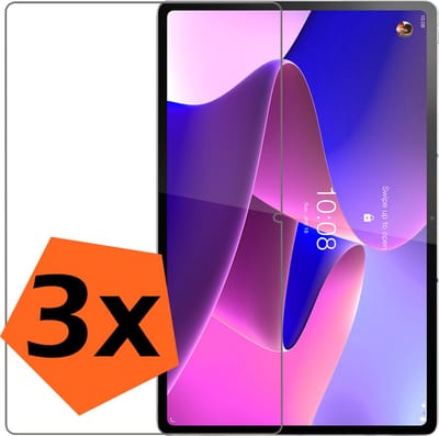 Screenprotector - 3 Stuks - Geschikt voor Lenovo Tab P12 Pro - Extra Sterk - Gehard Glas - Beschermglas - Tempered Glass - Screen Protector