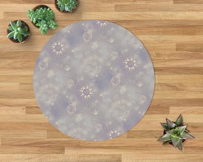 Coloray Vloerbeschermer - Samenstelling van de planeten Stoel Mat - 100x100 cm - Grijs Bureau Stoel Mat - Vloerbeschermer PVC - Mótif Bureaustoelmat - Ronde Mat - Kosmos Thema