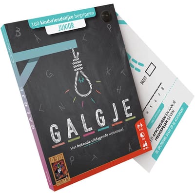 999 Games - Galgje Junior - Partyspel - Spannend en uitdagend woordspel - Klein cadeautje