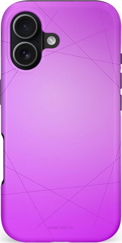 Casetastic hoesje geschikt voor Apple iPhone 17 - MagSafe - Dubbellaagse bescherming - Emily in het paars - Fashion Case - Lavendel Fuchsia