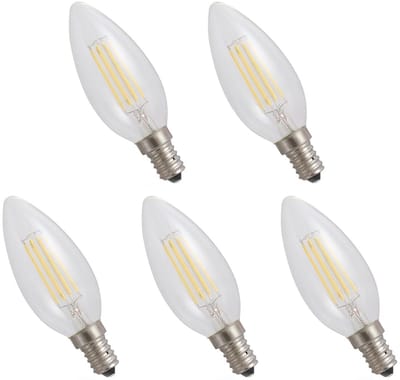 Spectrum Dimbare LED Kaarslamp E14 5.5W - 230V - 800 Lumen - 2700K Warm Wit - Gezellig Licht - Dimbaar - Energiezuinig - 5 stuks
