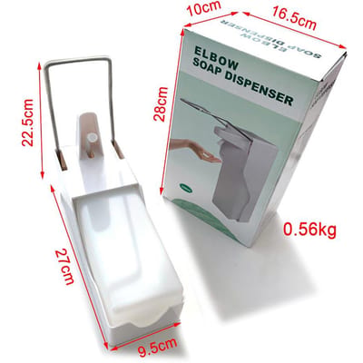 Wandgemonteerde Zeepdispenser, 1000ml Handmatige Zeepdispenser Elleboogdruk Douchegel Vloeibaar 1000ml gray