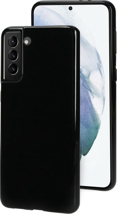 Mobiparts hoesje geschikt voor Samsung Galaxy S21 Plus - Zacht TPU - Schokabsorberend TPU - Grip Coating - Zwart