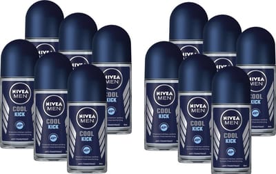 Nivea Deo Roll-On For Men Cool Kick FM 50 ml - Voordeelverpakking 12 stuks