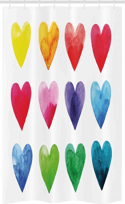 ABAKUHAUS Valentijn – douchegordijn 120 x 180 cm – regenboog
