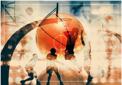 Fotobehangkoning - Behang - Vliesbehang - Fotobehang Basketbal - I love basketball! - 150 x 105 cm