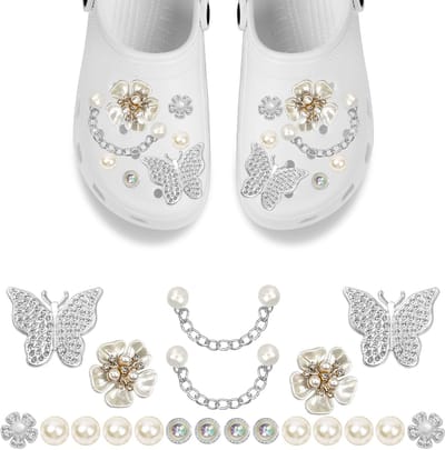 20 Stuks Schoencharmes | Kristallen Diamant-schoencharmes | Glitter & Bling Kettingbedels | DIY Sandaalaccessoires | Schoendecoraties met Strass – Accessoires voor Dames, Meisjes & Kinderen