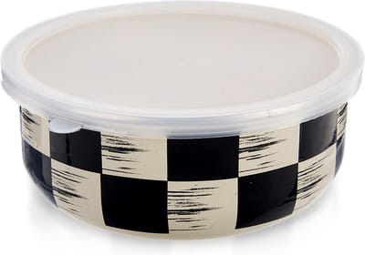 Schaal Geëmailleerd met Deksel DAMBORD 15,5 cm, 800 ml - Fruitschaal - Serveerschaal - Schaaltje