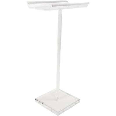 Haaruitbreidingen Houder Universeel Dubbelzijdig Transparant Verdikt Acryl Pruik Stand voor Salon Thuis white