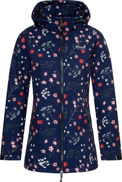 Nordberg Flower - Softshell Outdoor Zomerjas Dames - Navy - Maat M