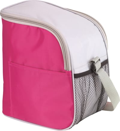 Kleine koeltas Glaciaal - 23x16x26 cm - 1 vaks - roze/grijs - 9 liter - lunch tas