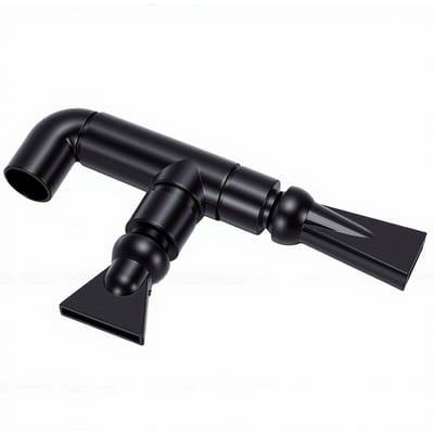 Aquarium Double Buse PVC Réservoirs d'Aquarium Sortie Tuyau de Sortie d'Eau Connecteur Accessoire de Tube Polyvalent Externe black