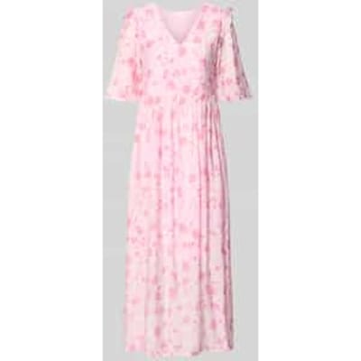 Maxi-jurk van viscosemix met model 'Melie'