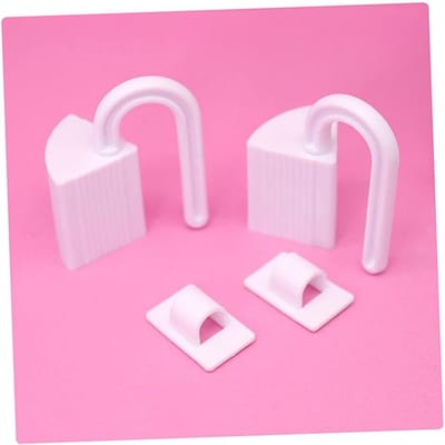 Deurstopper Set - Deurclip Deurwig - Deur Dicht Houden - Anti-knel Bescherming - 10 Stuks - Wit