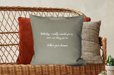 Sierkussens - Kussentjes Woonkamer - 50x50 cm - Yesterday, I really wanted pizza - Spreuken - Pizza lover - Quotes