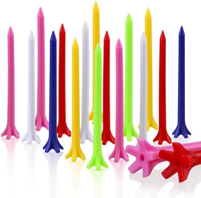 Golf Tees Plastic - Tees Golf Ballen - Golfen Op De Baan - Vijfpuntige Bal Ondersteuning - 70mm 100 Stuks