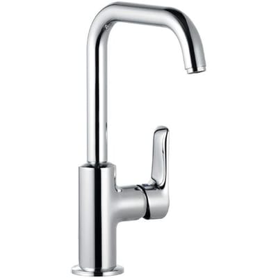 Kludi Pure & Solid 1-gats wastafelkraan 205 m. waste m. draaibare uitloop chroom