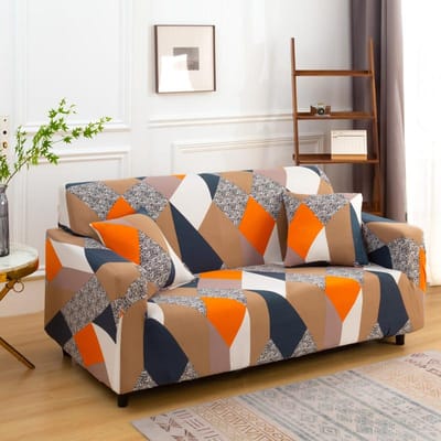 Bloemenprint Elastische Hoezen Stretch Bankhoezen voor Woonkamer Hoekbankhoes Sectionele Fauteuilhoes 1/2/3/4 zits 1-seat 90-140cm gray