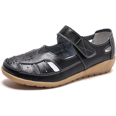 Chaussures pour femmes Mode Mocassins en cuir véritable pour femmes Mocassins plats Chaussures pour dames Chaussures plates ballerines à enfiler pour femmes 40 noir