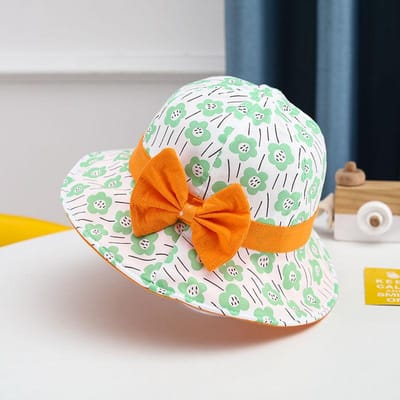 Chapeau de soleil pour bébé, style fin, pour enfants, protection solaire, chapeau de pêcheur, pour garçons et filles, style été 46-50cm orange