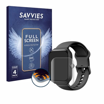 Savvies - Screenprotector voor Toobur IDW16 1.95" - Folie Beschermfolie transparant volledig dekking 4 Stuks