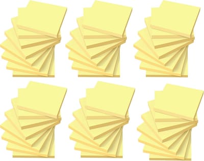 Notitieblokjes Geel - Zelfklevende Vellen - Notities Maken - Schone Verwijdering - 7.5 x 7.5 cm - Kanariegeel