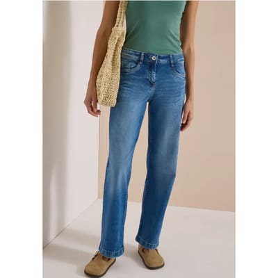 Jeans met High Waist en Wide Leg pijpen in een Loose Fit pasvorm