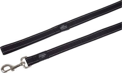 Rogz Utility Lange Lijn Zwart - Hondenriem - 180x2.5 cm