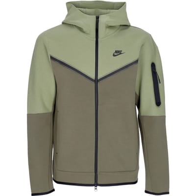 Lichtgewicht sweatshirt met capuchon met ritssluiting voor heren Sportkleding Tech Fleece hoodie Alligator/medium olijf/zwart