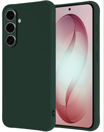 Hoesje - Geschikt voor Samsung Galaxy S26 - Sterk & Shockproof - Hoes Cover - Siliconen Case - Donkergroen