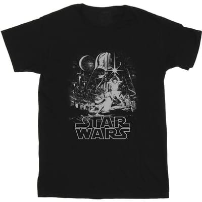 Star Wars Heren Nieuw Hoop Poster T-Shirt (Zwart)
