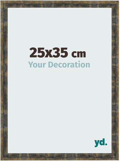 Your Decoration - Fotolijst 25x35 cm - MDF - Blauw Goud Gemeleerd - Pisa