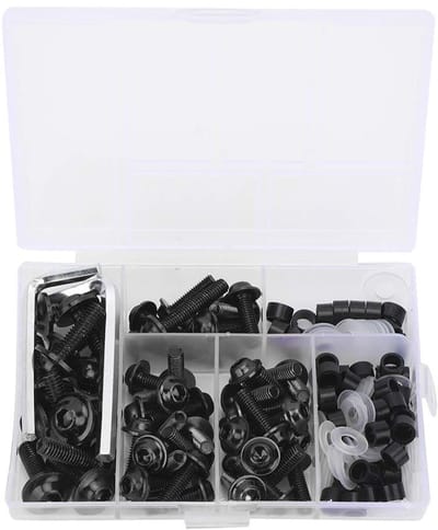 Dailygoods- Kuipbevestigingsset 158-delig - Motorfietsbevestigingsset - Aluminium Moeren/Schroeven - Clips Assortimentset - Premium Kwaliteit - Professionele Service