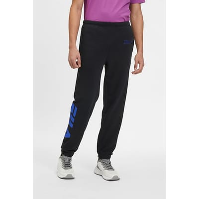 FILA Cuffed Sweatpants With Transfer And Embroidery Detail Black Size: XS | Sweatpants Outlet | Unisex | Zwart